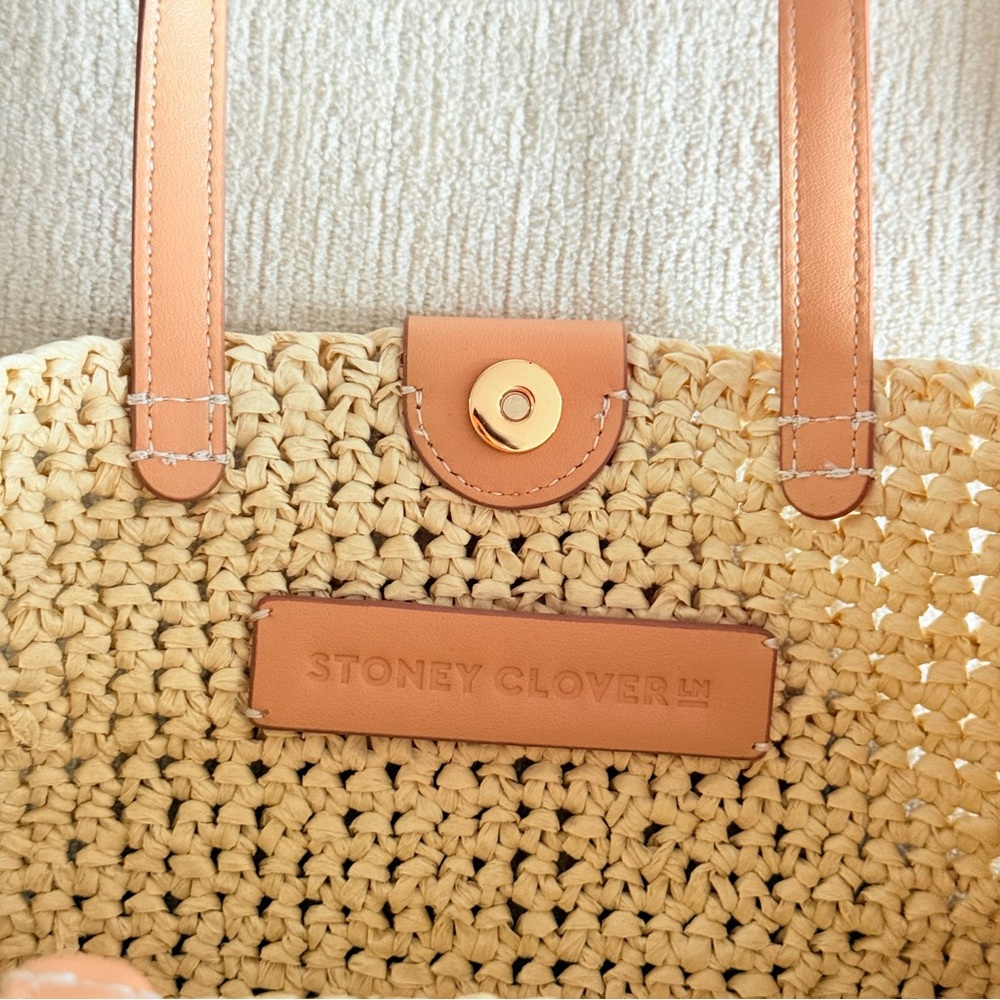 Stoney Clover Little Beach Tote Natural Raffia - Picture 7 of 7